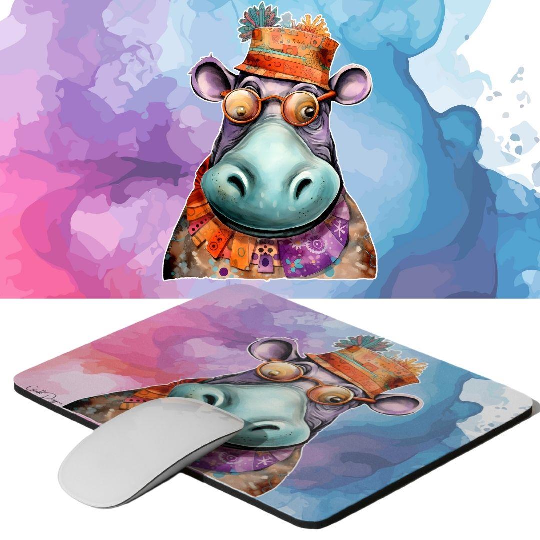 פד לעכבר היפופוטם אינטלקטואל – סגול ותכלת עם אטיטיוד | גיתוש