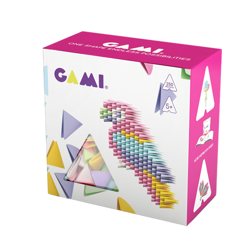 גאמי GAMI פסטל 250 יחידות משולשי סיליקון עבור אוריגמי מודולרי