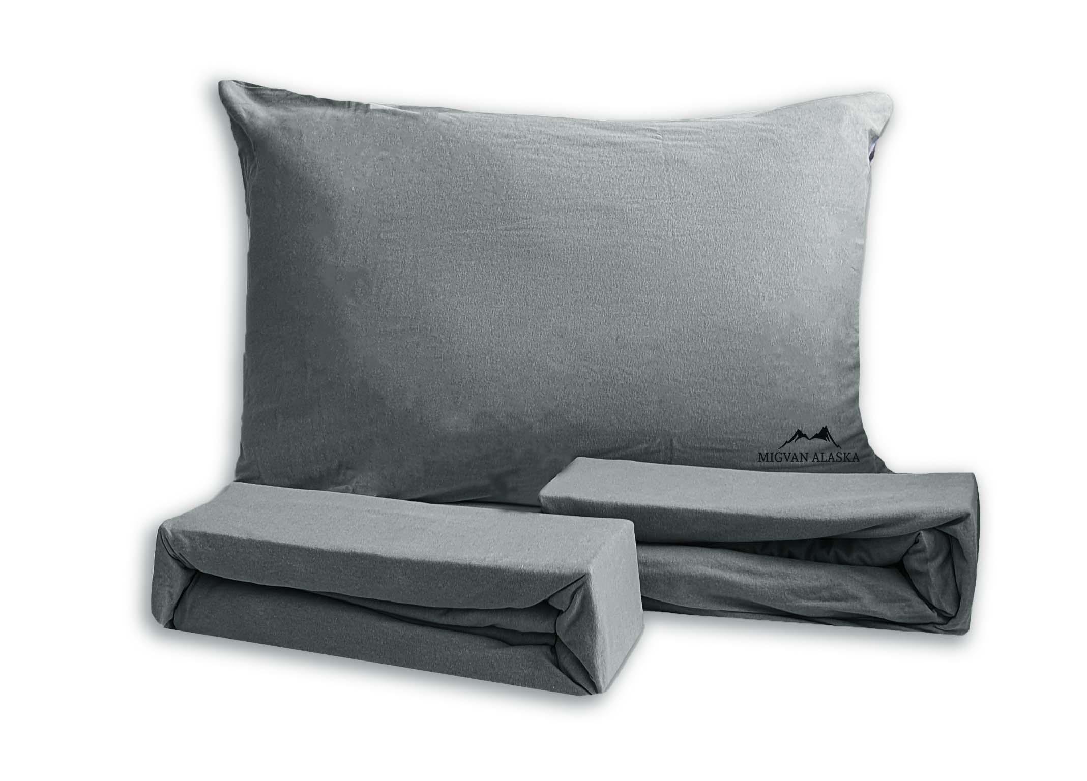 סדין ג'רסי טריקו צבע - אפור כהה + ציפית מתנה! ⭐מבצע ענקי⭐