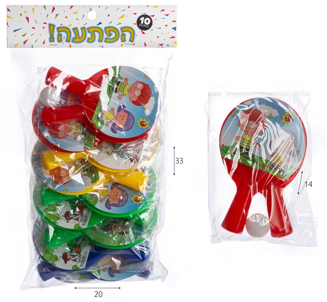 מטקות פינג פונג - מארז 10 יח'