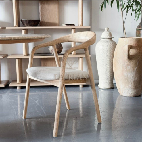 כסא אוכל גורדן אגוז\אלון מושב פשתן