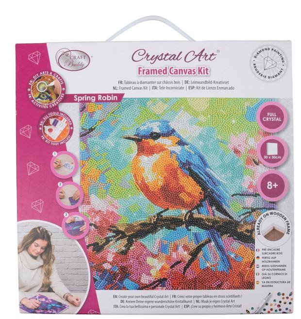 אומנות קריסטל - תמונת קנבס ציפור אביב 30*30 אומנות קריסטל - תמונת קנבס ציפור אביב 30*30