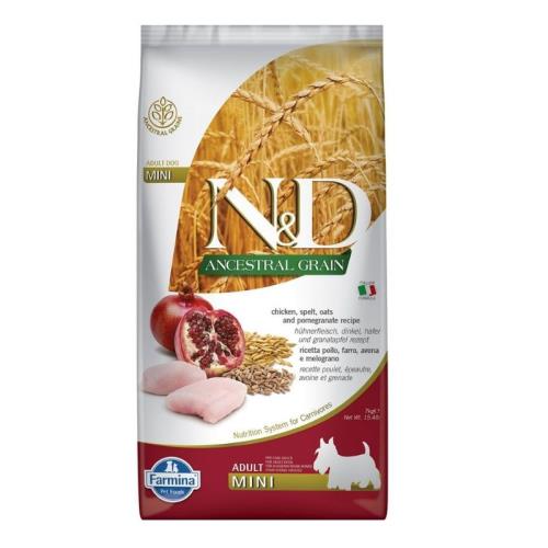 N&D אננס עוף כלב בוגר מיני 7 קג Natural&Delicious