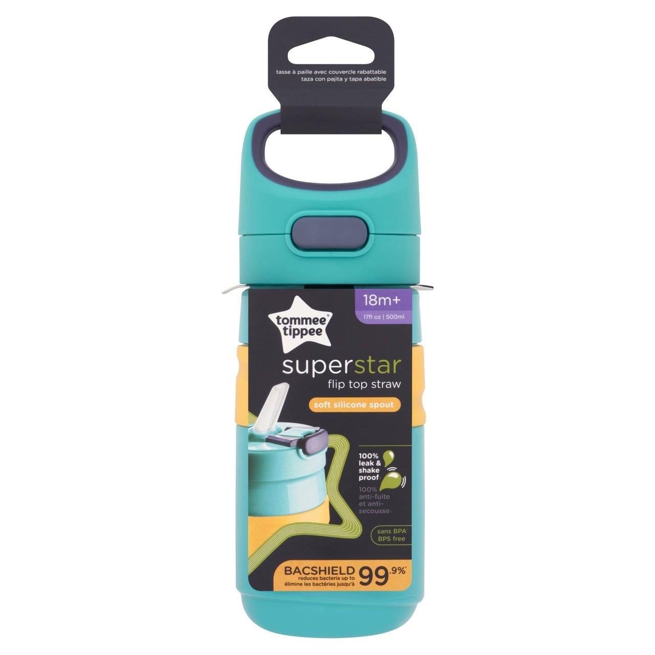 כוס ספורט 500 מיל מבודדת לפעוטות עם פיית Flip Top מבית Tommee Tippee צבע ירוק