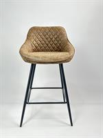 כסא בר מעוצב דגם אמילי דמוי עור חום