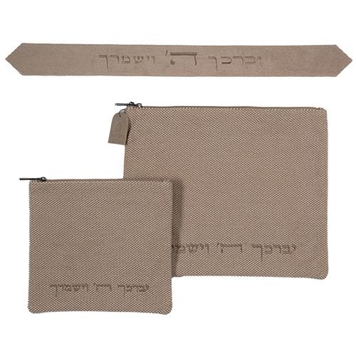 סט כיסויים טו''ת + עטרה פשתן