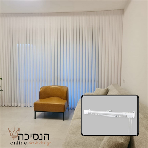 וילון פלד שטוח  בד קרפ * 3 מטר בד למטר