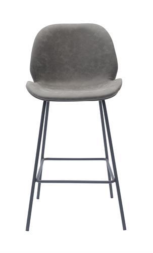 כסא בר מעוצב דגם זנזיבר דמוי עור אפור כסא בר מעוצב דגם זנזיבר דמוי עור אפור