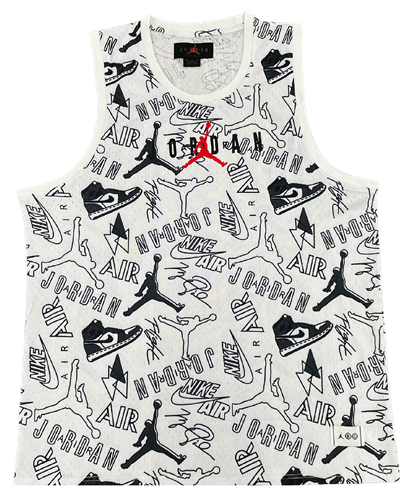 גופיית אייר ג'ורדן Jordan לבן שחור