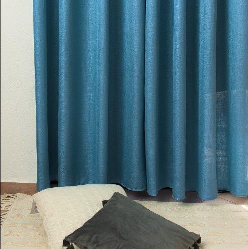 וילון דיווה חצי אטום צבע - טורקיז כהה