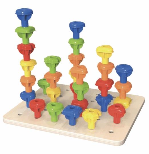 משחק עץ צורה וצבע + דגמים