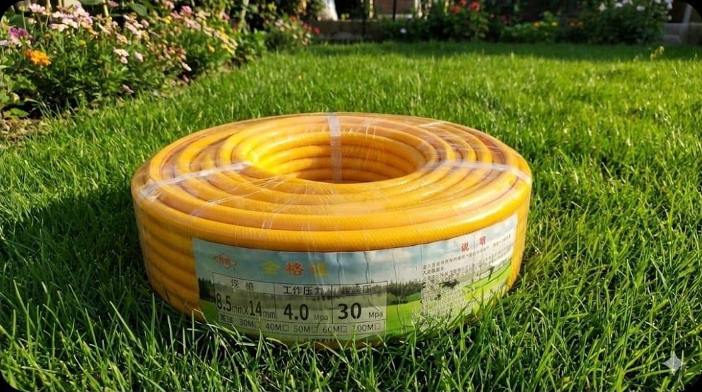 צינור מים וריסוס כולל מתאמים הברגה זכר ונקבה 50 מטר אורך עם מחברים קמפינג לייף