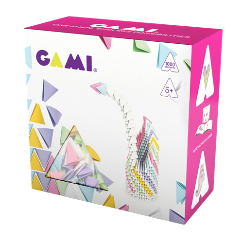 גאמי GAMI פסטל 1000 יחידות משולשי סיליקון עבור אוריגמי מודולרי