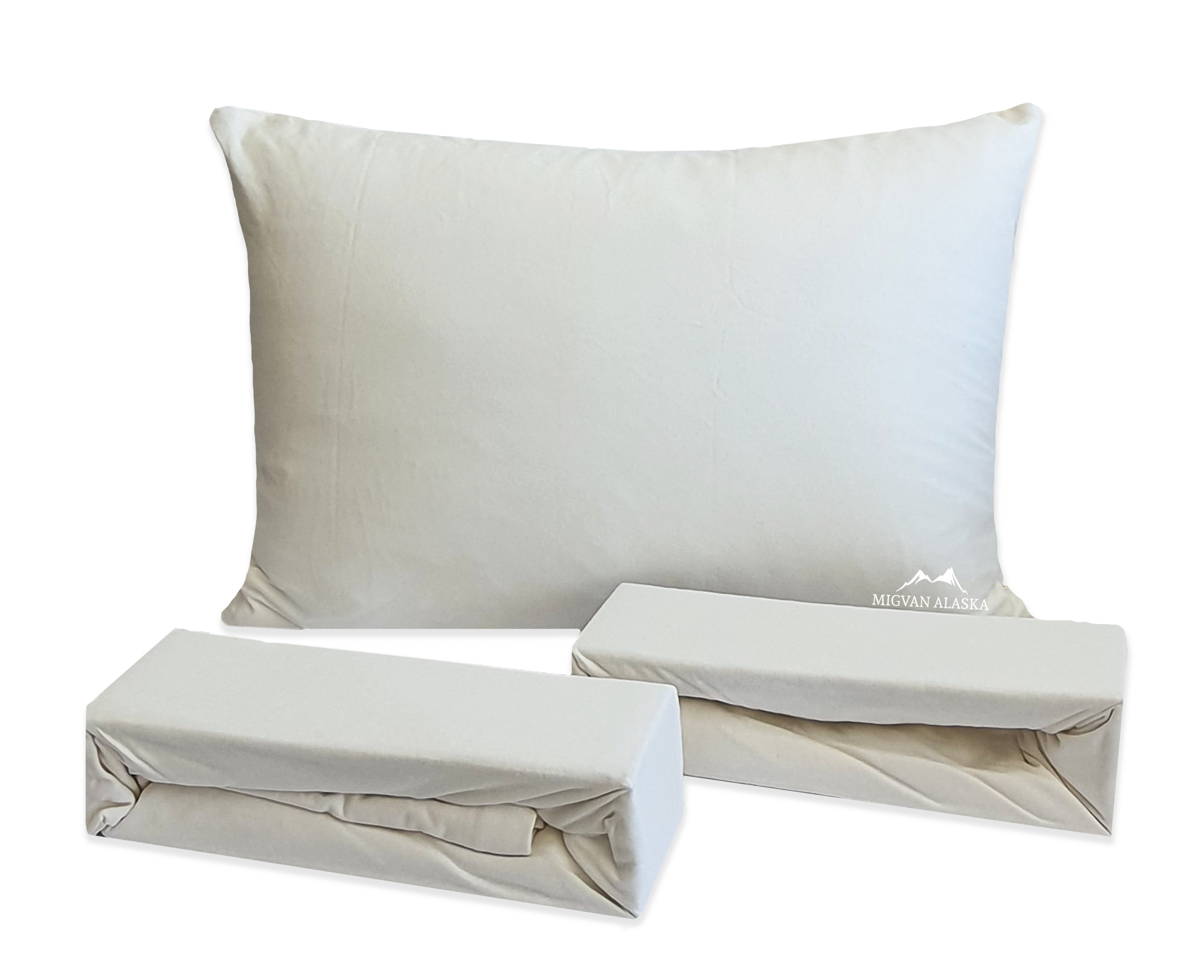 סדין ג'רסי טריקו צבע - קרם שמנת + ציפית מתנה! ⭐מבצע ענקי⭐