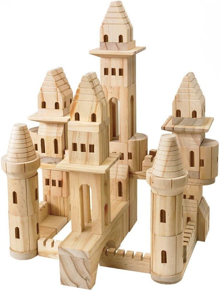 קוביות עץ דגם טירה 150 חלקים