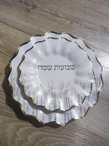 צלחת 7 קטנה שבועות שמח