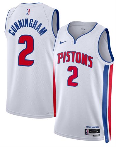 גופיית דטרויט פיסטונס קייד קנינגהם NBA לבנה