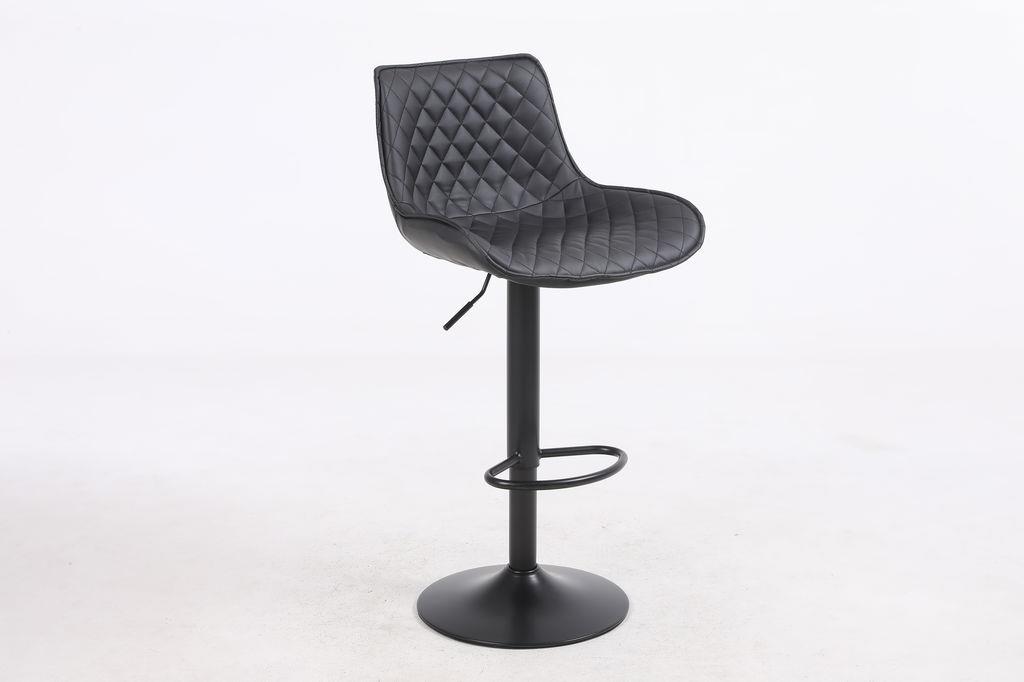 כסא בר מעוצב דגם לורן דמוי עור שחור