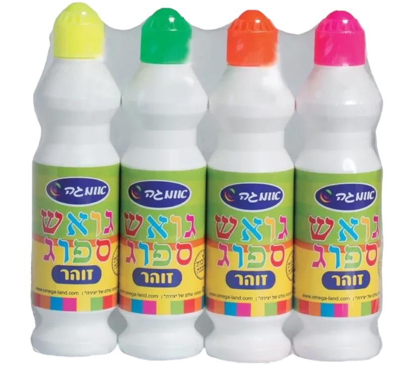 טושטושים זוהרים 4 יחידות במארז