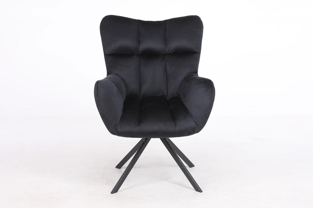 כורסא מעוצבת יוקרתית לבית דגם מיאמי בד שחור