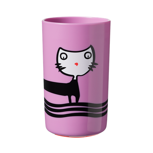כוס פטנט לילך שאינה נופלת 300 מ"ל 18m+ מסדרת Tommee Tippee Super Cup - הדפס חתול