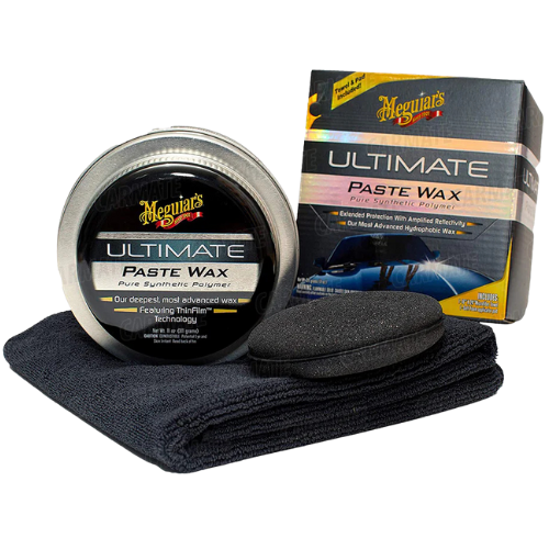קיט משחת ווקס + מטלית ופד - ULTIMATE PASTE WAX KIT מבית MEGUIAR'S | תכולה 226 גרם