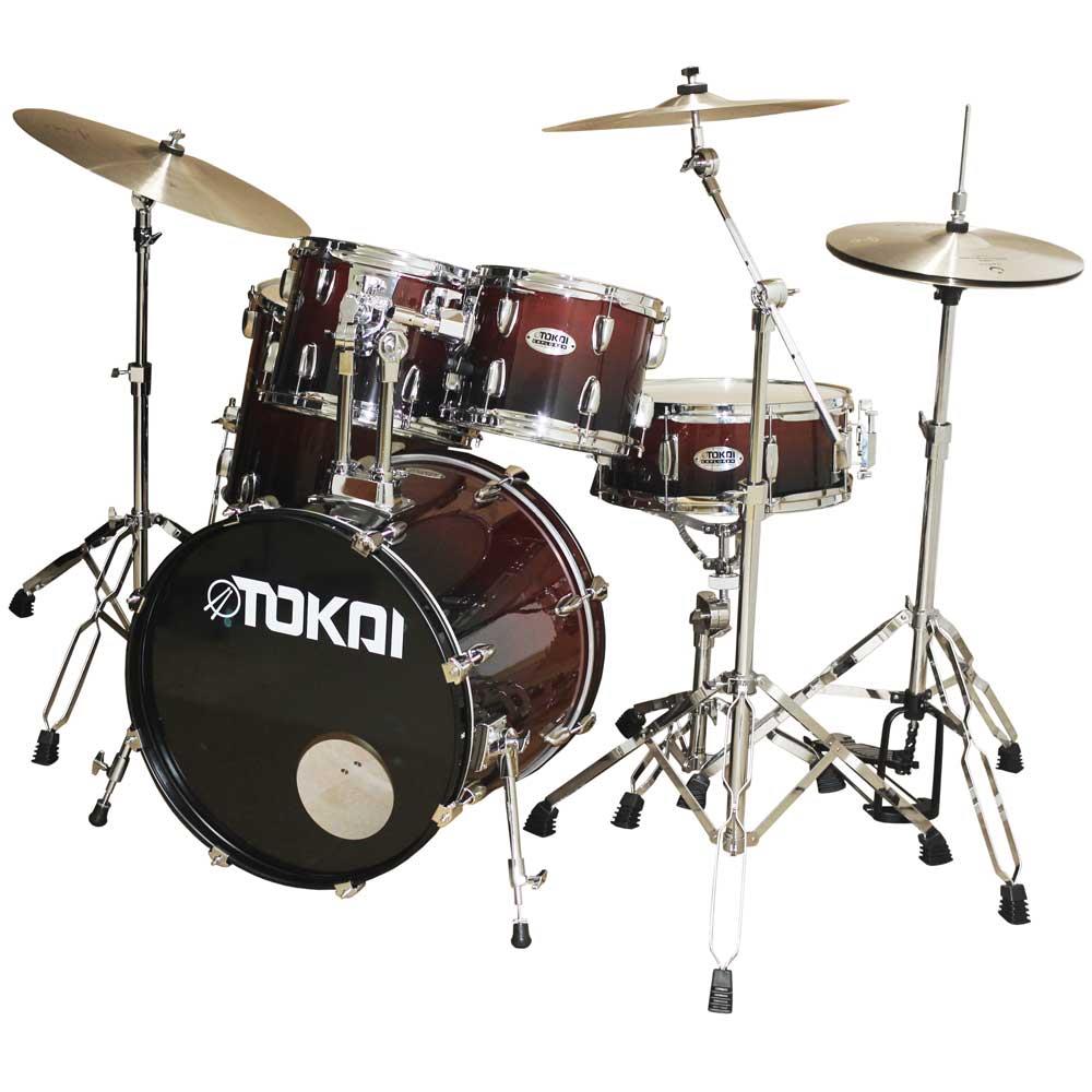 מערכת תופים מקצועית Tokai Explorer Studio RD – אדום יין