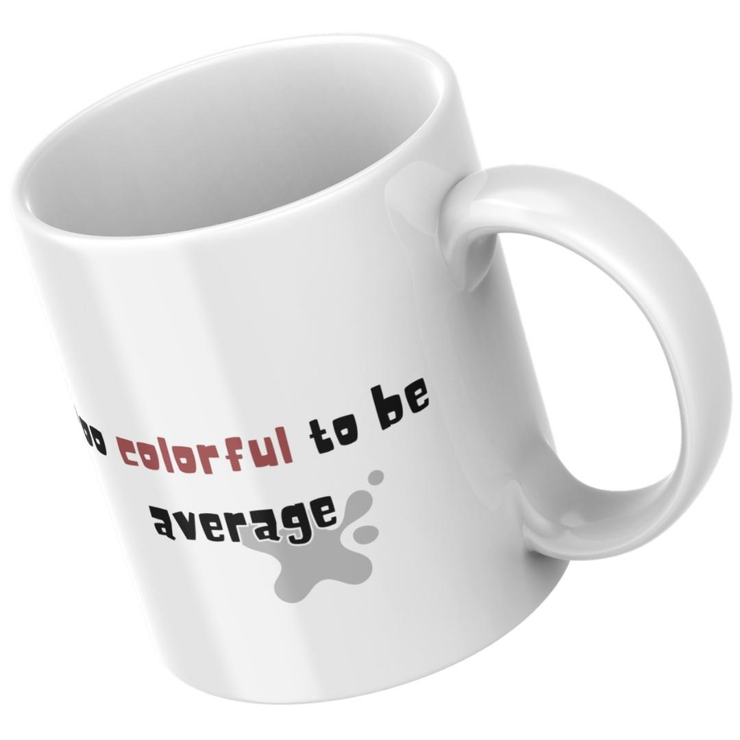 ספל קרמיקה עם דינוזאור צבעוני ומשפט השראה באנגלית