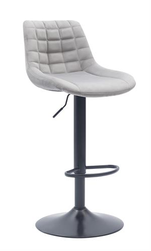 כסא בר מעוצב דגם רומאו דמוי עור צבע אפור