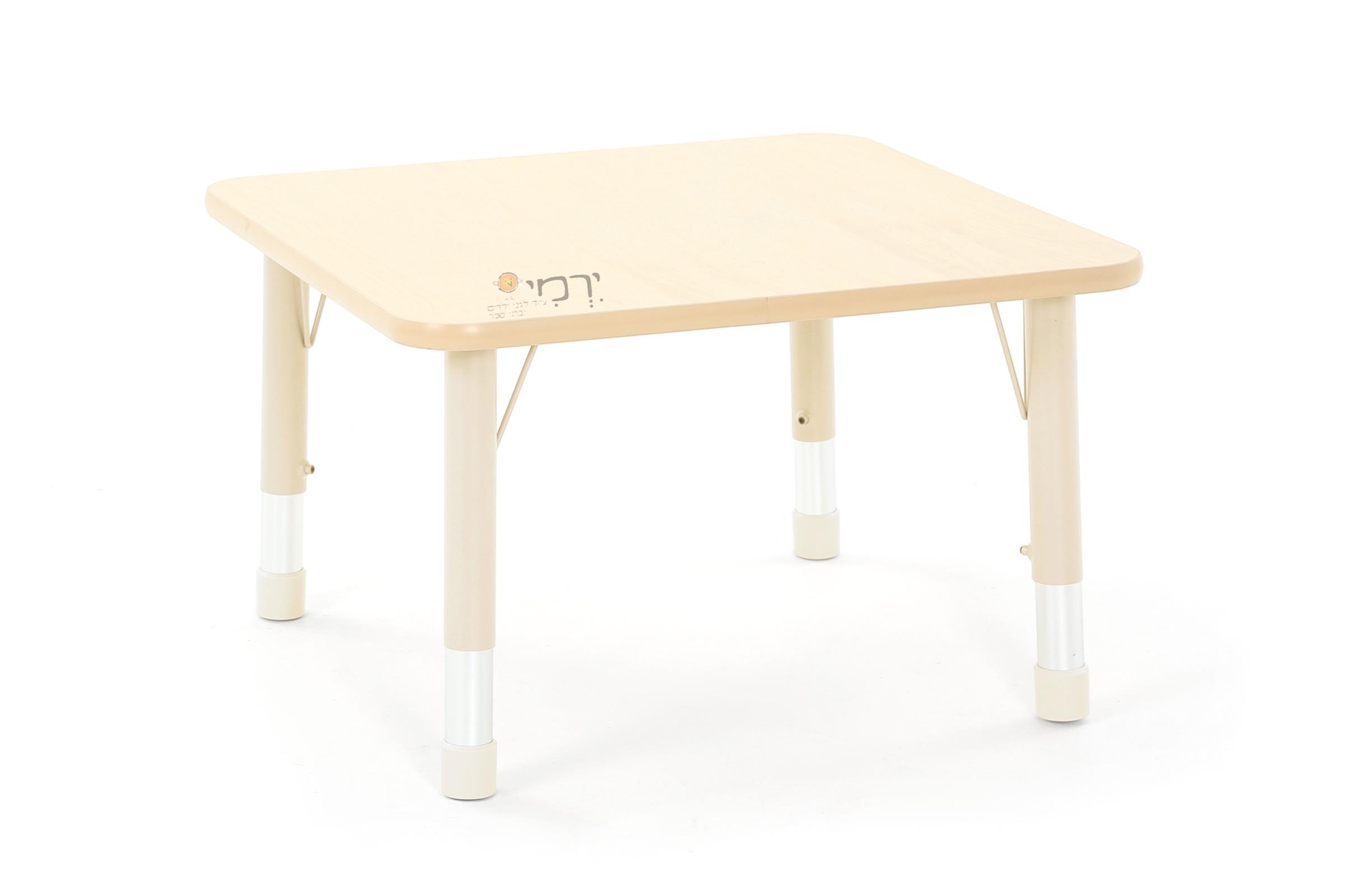 שולחן גן מרובע רגלי מתכת מתכווננות איכותי