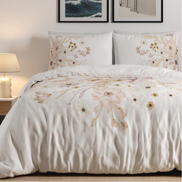 סט מצעים זוגי ענק 100% כותנה - פורצלן 200x200