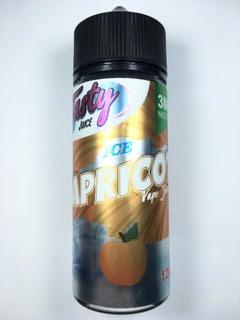 נוזל מילוי לסיגריה אלקטרונית Tasty Juice בקבוק ענק 120 מ"ל בטעם משמש אייס APRICOT ICE ניקוטין 3 מ"ג