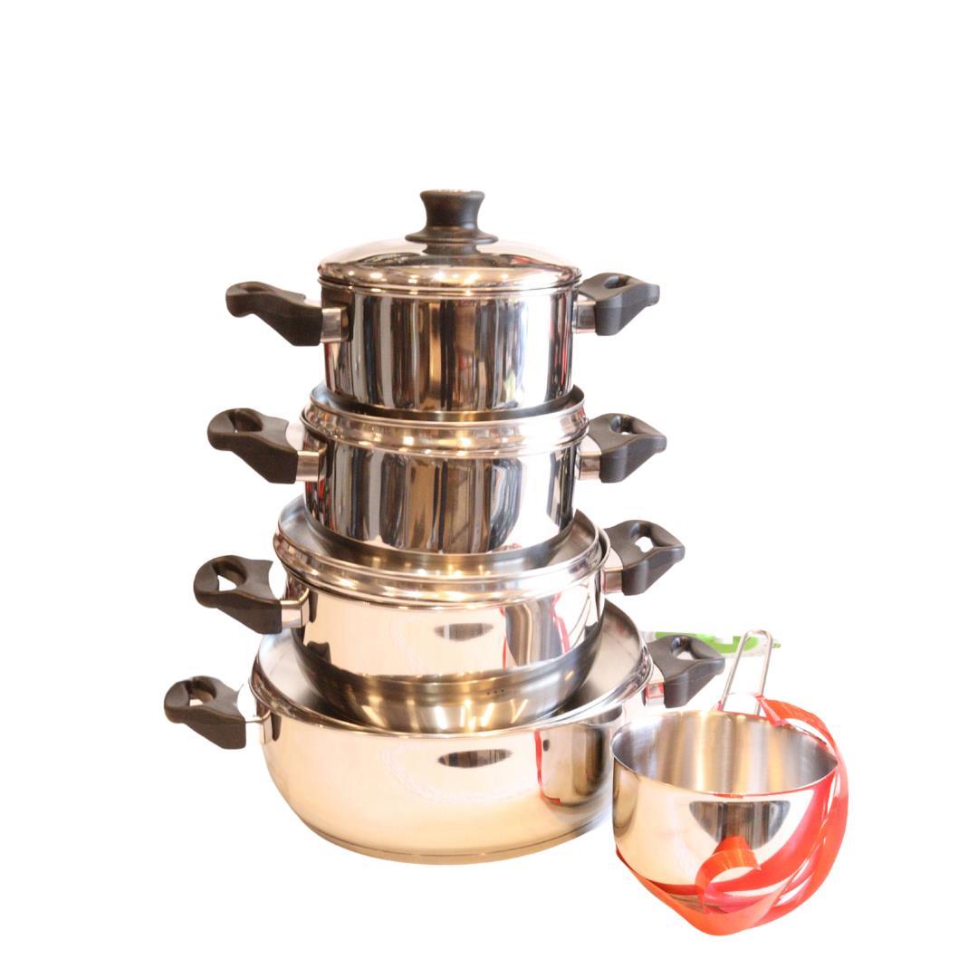 סט  3 סירי נירוסטה +סוטז   30 ס"מ  דגם אלון  + קלחת 14 ס"מ