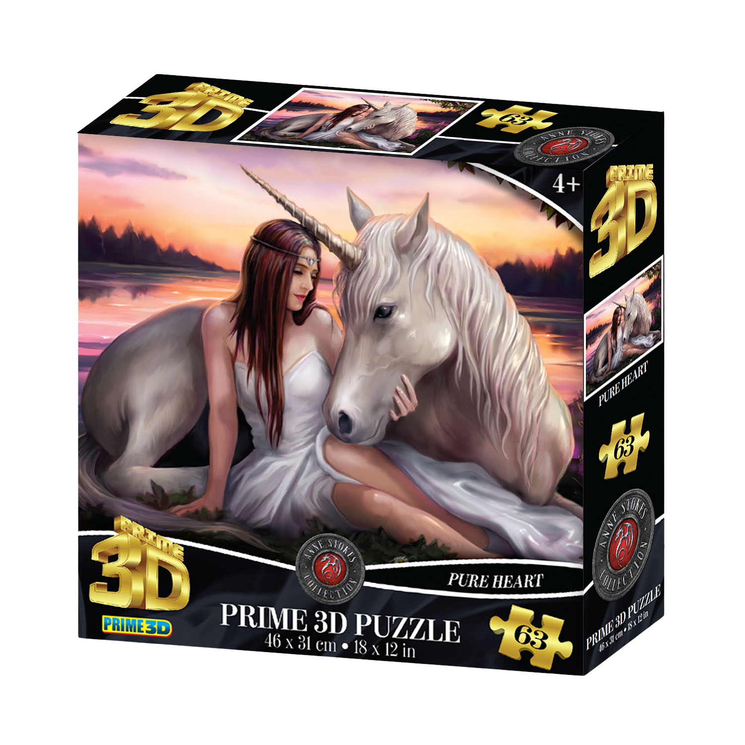 פאזל תלת מימד אישה עם חד קרן 63 חלקים מבית Prime 3D