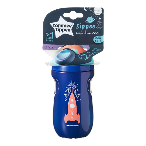 בקבוק שתייה כחול 260 מ"ל 12m+ עם פיה מסדרת Tommee Tippee Sippee