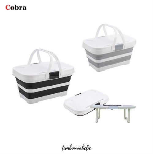 סל סיליקון מתקפל 15 ליטר COBRA כולל מכסה – הפתרון המושלם לבית ולשטח!