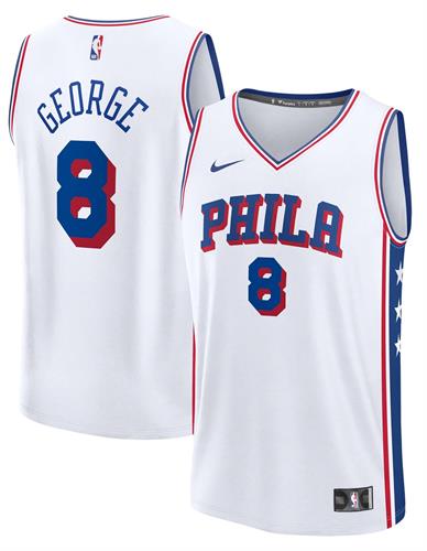 גופיית פול גורג' פילדלפיה NBA לבנה