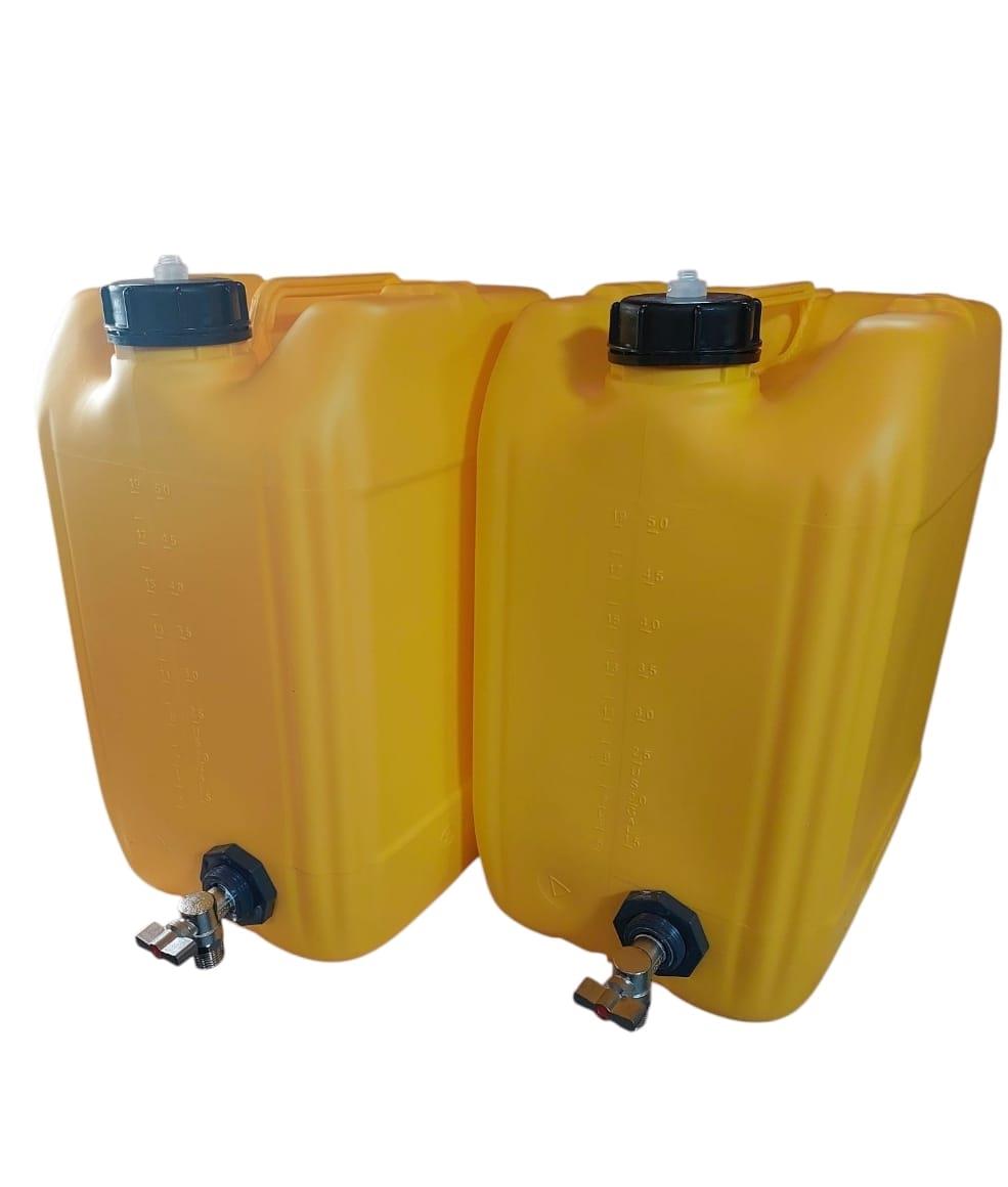 מיכל מים עם ברז 20 ליטר פקק עם נשם חד כיווני ללא מגע יד אדם צבע צהוב קמפינג לייף