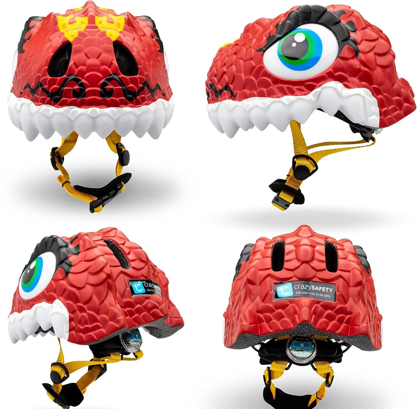 קסדת אופניים - דרקון צבע אדום