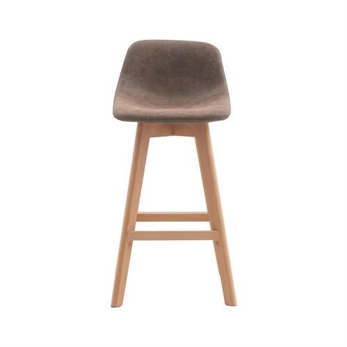 כסא בר מעוצב דגם מרקש דמוי עור חום כסא בר מעוצב דגם מרקש דמוי עור חום