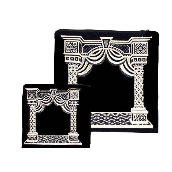 שקית לטלית ותפילין  דגם עמודי שש