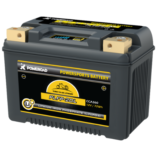 מצבר ליתיום לאופנועים וקטנועים דגם PLFP-20L מבית POWEROAD