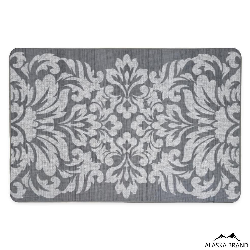 שטיח מטבח איכותי בתוספת גומי בתחתית דגם - 48 אפור (מתנקה בקלות!)