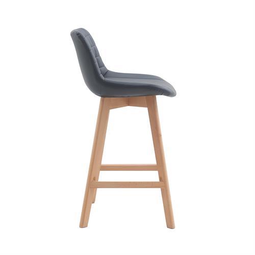 כסא בר מעוצב דגם איטליה דמוי עור צבע שחור כסא בר מעוצב דגם איטליה דמוי עור צבע שחור