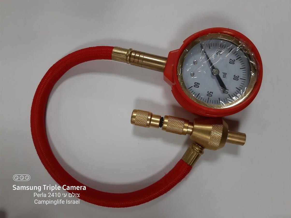 מכשיר למדידת והורדת אוויר שעון  לחץ אוויר עם נרתיק צבע אדום הדגם האוסטרלי