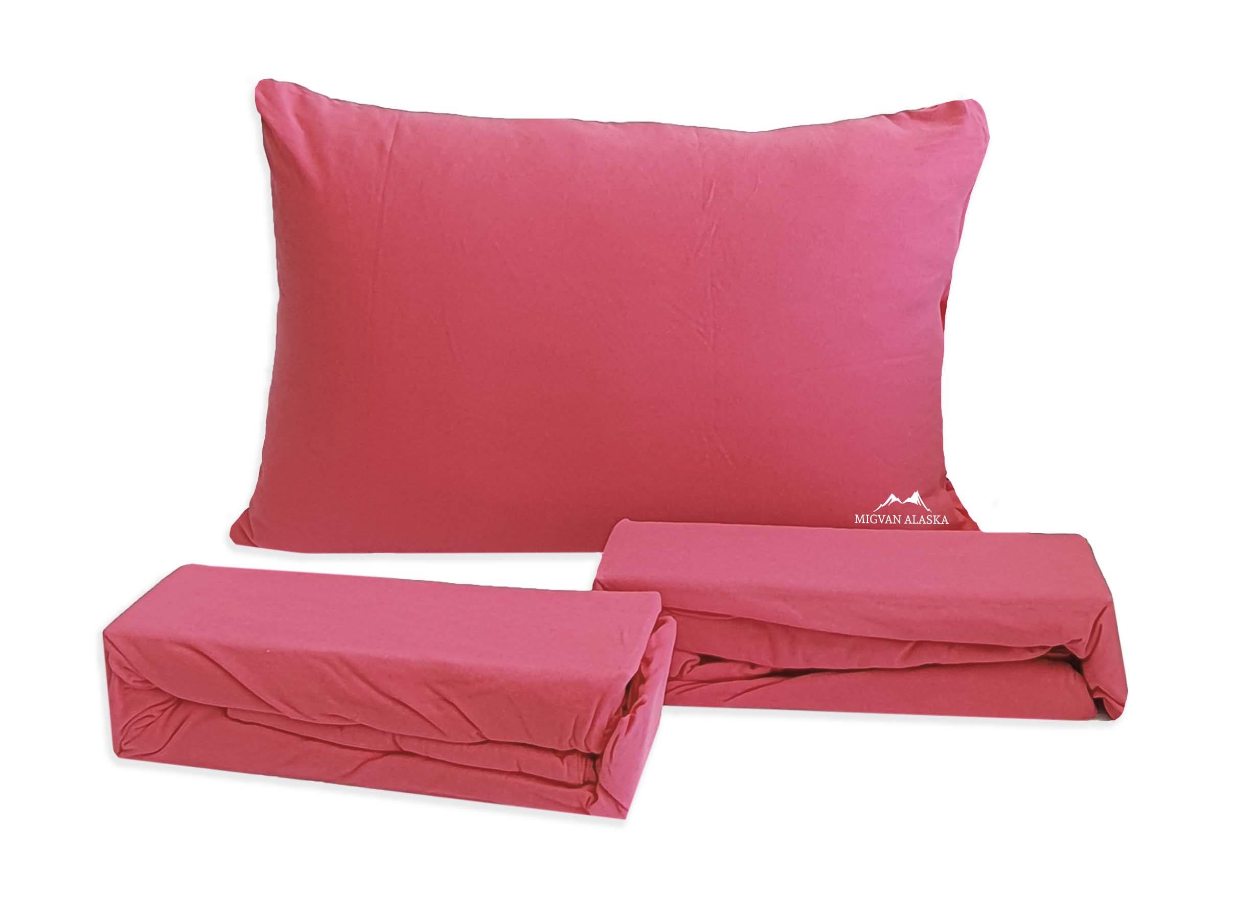 סדין ג'רסי טריקו צבע - ורוד מסטיק + ציפית מתנה! ⭐מבצע ענקי⭐