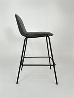 כסא בר מעוצב דגם אוליבר דמוי עור צבע אפור