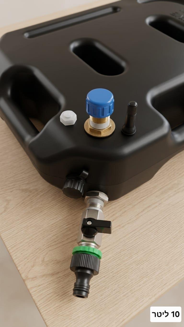 מיכל עם ברז 10 ליטר שטוח עם העתקת נקודת מילוי מעלה ונשם קמפינג לייף