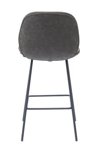 כסא בר מעוצב דגם זנזיבר דמוי עור אפור כסא בר מעוצב דגם זנזיבר דמוי עור אפור