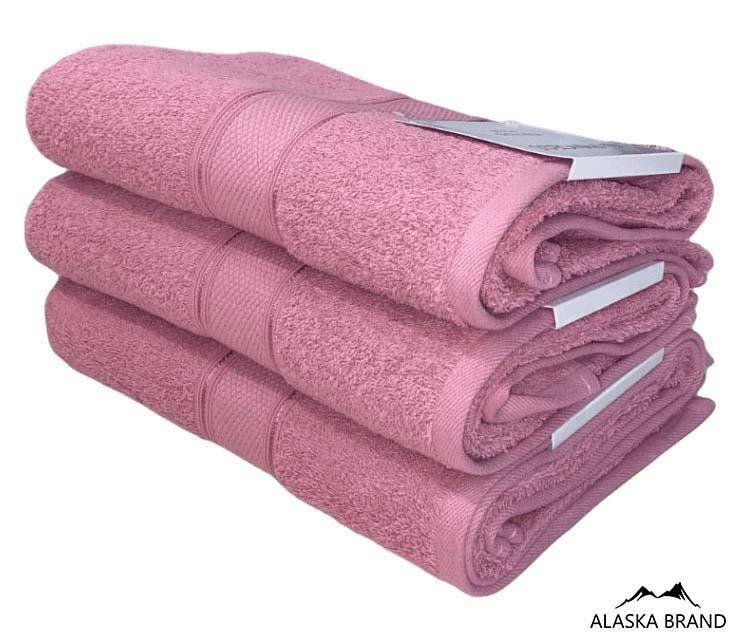 מגבת Royal מבד 100% כותנה צבע ורוד בייבי - דרגת ספיגה גבוהה